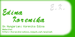 edina korenika business card